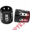 00-07 Axl-gat-ano-tou Avon Grips Black Anodized Gatlin Front Axle Nut Covers Harley Touring 04-07 Dyna