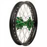 01-kr21518-gr Tusk Impact Complete Wheel Rear Black Rim Silver Spoke Green