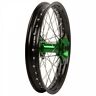 01-kr21519-13 Tusk Impact Complete Wheel Rear Black Rim Silver Spoke Green