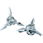 1237 02-16 Kuryakyn Zomble W Spinning Blades Front Axle Nut Covers For Harleys