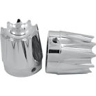 04-07 Axl-ex-ch-tour Avon Grips Chrome Excaliber Front Axle Nut Covers For 00-07 Harley Touring Dyna 717163747146
