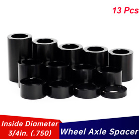 Hd-was-19-bla-ca316 13pcs Wheel Axle Spacer Kit Id 3/4inch Od 1 1/8inch For Harley Softail Heritage Flstc