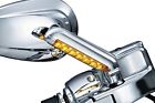 1757 Kuryakyn Chrome L.e.d Mirror Stem Covers For Stock Harley Mirrors 2003-16 737452438845
