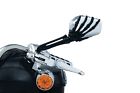 1758 Kuryakyn Black Skeleton Hand Mirrors For Harley And Metric 737452438852