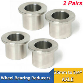 Hd-wbr-001-sil-2-rf 2 Pair 25mm To 3/4inch Axle Spacer Wheel Bearing Reducers For Harley Bearings