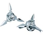 1235 84-99 Kuryakyn Zombie Spin Blades Front Axle Nut Covers For Harley Flh Flt
