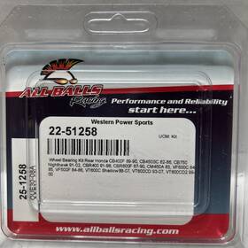 22-51258 All Balls Racing Wheel Bearing Kit Rear Honda #22-51258 New