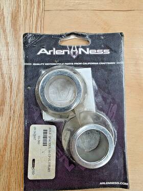 01-560 Arlen Ness Chrome Radius Axle Spacers Harley-davidson Flt /flht 00-up