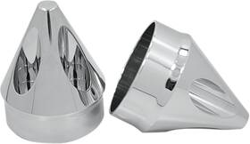 Avon Grips 717163747122 Axl-spk-ch-tour Front Axle Nut Covers 00-07 Harley Road Glide Efi Fltr