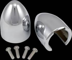 Rlvr5nbic3 Baron Fork Bullets Front Axle Cap Nut Covers Chrome Intruder Volusia 800 01-04