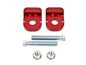 Bbr 332-bbr-1041 Axle Adjuster Blocks-billet With Hardware - Red Supercomp/procomp Swingarms