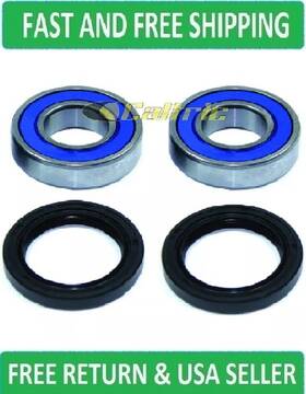 Br106aa2046 Caltric Front Wheel Ball Bearings Seals Kit For Kawasaki Vn800 Vulcan 800 Classic 96-05