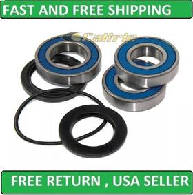 Br108aa2085 Caltric Rear Wheel Ball Bearings Seals Kit For Kawasaki Zx-6r Ninja Zx600 2007-2012