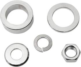 2256-5 Colony Axle Spacer/nut Kit Front Chrome #2256-5 Harley Davidson Dyna