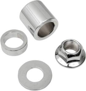 2257-4 Colony Axle Spacer/nut Kit Rear Chrome #2257-4 Harley Davidson Sportster