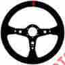Dfrawb1060sp 04-0002 Sport Steering Only Dragonfire Racing Round Wheel 6bolt No Offset Suede Black