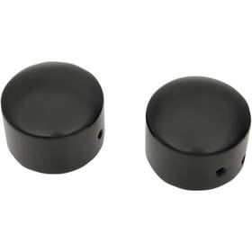 0214-1235 Drag Specialties Axle Caps Black - Front