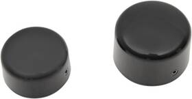 0214-1236 Drag Specialties Gloss Black Rear Axle Nut Covers For 08-17