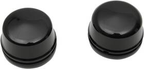 187073 Drag Specialties Ds Axle Covers Front Black Harley-davidson Flh/flt 00-07