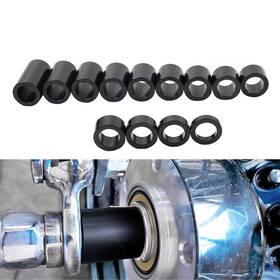 Eparts 550753780457 Black Wheel Axle Spacer Kit Id 3/4 Inch Od 1 1/8 For Harley Softail Dyna Road King