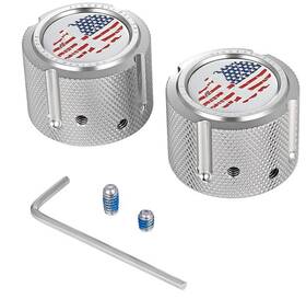 Fd24-fac-ss Figurati Designs Front Axle Nut Covers Skull Polished #fd24-fac-ss