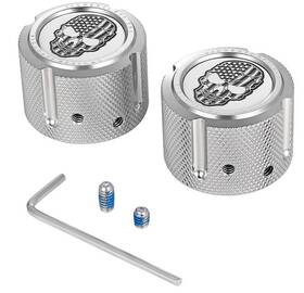 Fd27-fac-ss Figurati Designs Front Axle Nut Covers Skull/cc Polished #fd27-fac-ss