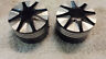 254689 Front Axle Covers Black Burst For Harley Davidson 3/4