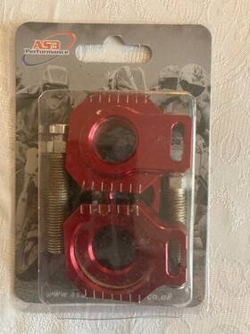 21739 Gasgas As3 Performance 21-23 Ex Ec Red Anodized Aluminum Rear Axle Blocks