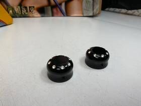 21987 Harley-davidson Covington Rear Dimpled Black Axle Covers
