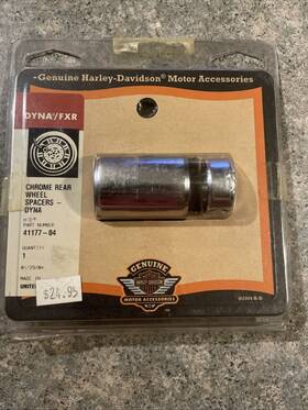 41177-04 Harley-davidson Chrome Rear Wheel Spacers Dyna/fxr Nos