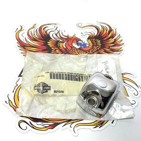2009-20110 Harley-davidson 41860-06 Nos Genuine Cvo Fat Bob Front Chrome Axle Cap