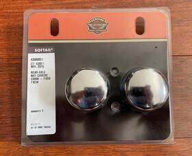 43000051 Harley-davidson 09-later Sofail Oem Chrome Rear Axle Nut Covers New