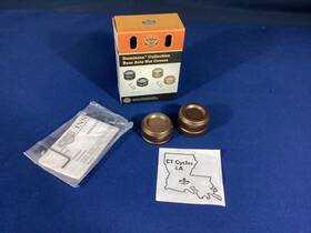 43000128 Harley-davidson New Oem Dominion Rear Axle Nut Covers Bronze Dyna