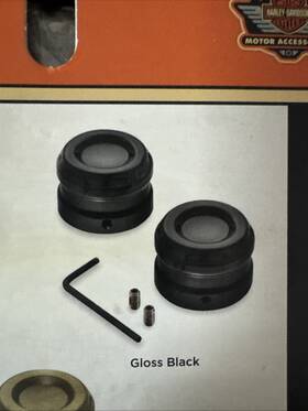 43000129 Harley Davidson Dyna 08-17 Softail Black Dominion Front Axle Cover Kit 08 Touring