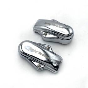 44500-03b Harley-davidson 44501-03 Oem Chrome Cvo Rear Axle Nut Covers 03-07 Softail