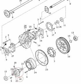 83450-09 Harley Davidson Axle S-car Differential Assembly Rear 09 Tri-glide