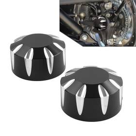 Hkseller-au 834561235799 Pair Black Front Axle Nut Cover Caps For Can-am Spyders Gs Rs Rt St F3 2008