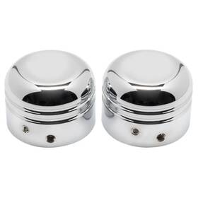 Hw163017 Hogworkz Chrome Contrast Cut Front Axle Nut Covers