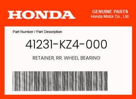41231-kz4-000 Honda Genuine Retainer Rr. Wheel Bearing -