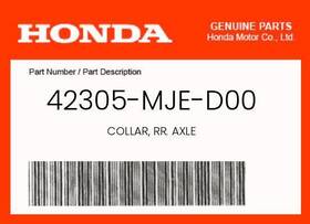 42305-mje-d00 Honda Genuine Collar Rr. Axle -