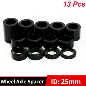 Hd-was-25-bla-rf-0424 I.d. 25mm O.d.1 1/2inch Wheel Axle Spacers For Harley Touring Bagger Flht 2009-2022