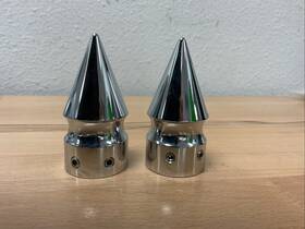 1050877 J&p Cycles / Milwaukee Twins - Spike Front Axle Nut Covers Harley Dyna