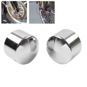 Kabusikikaisya-kawausa 550737430354 Front Axle Cap Nut Cover For Harley Touring Road King Street Glide Dyna Chr