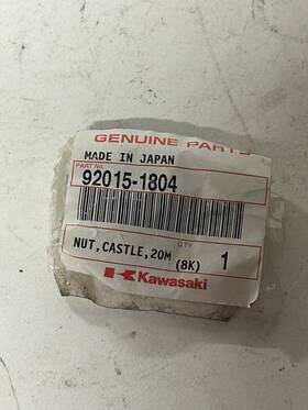 92015-1804 Kawasaki New Oem Kx125/250/kx500 Rear Axle Castle Nut 20mm 1990-1992