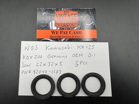 92049-1103 Kawasaki Nos Kx125 Kdx200 Genuine Oem Oil Seal 22x32x5 3 Pcs Part #