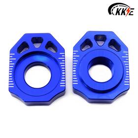Kke A06ab20bl 20mm Rear Axle Blocks Chain Adjusters Fit Ktm Exc Sxf Xcw Xcf 125-530cc Blue