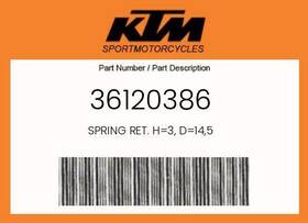 36120386 Ktm Genuine Spring Ret. H 3 D 14 5 -