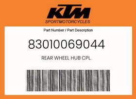 83010069044 Ktm Genuine Rear Wheel Hub Cpl. -