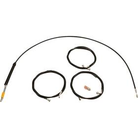 La-8059kt-16b La Choppers Handlebar Cable/brake Line Kit 15 Inch -17 Ape Hanger - Black Vinyl