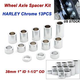 Mp06-001-0016c-38mm-le Lenkdou 13pcs 1 Inch Id 1-1/2 Od Wheel Axle Spacer For Harley Dyna Softail Touring Bobber